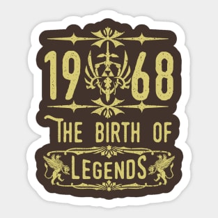 1968 The birth of Legends! Sticker